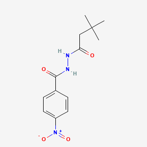 molecular formula C13H17N3O4 B8647112 N'-(3,3-dimethylbutanoyl)-4-nitrobenzohydrazide 