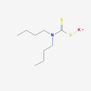 molecular formula C9H18KNS2 B086472 Potassium dibutyldithiocarbamate CAS No. 136-29-8