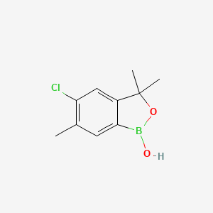molecular formula C10H12BClO2 B8647210 5-chloro-3,3,6-trimethylbenzo[c][1,2]oxaborol-1(3H)-ol 