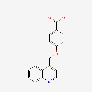 molecular formula C18H15NO3 B8647368 Methyl 4-[(quinolin-4-yl)methoxy]benzoate CAS No. 149326-03-4