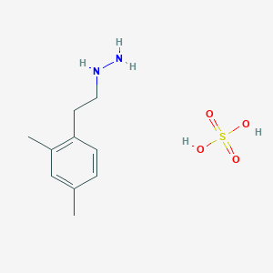 molecular formula C10H18N2O4S B086474 Hydrazine, 1-(2,4-dimethylphenethyl)-, sulfate (1:1) CAS No. 154-99-4
