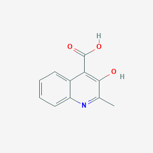 molecular formula C11H9NO3 B086475 3-Hydroxy-2-methylquinoline-4-carboxylic acid CAS No. 117-57-7