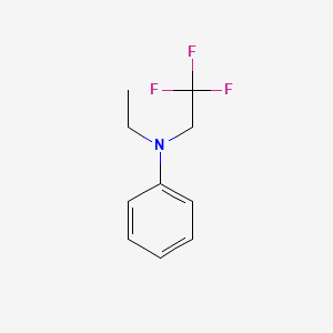 molecular formula C10H12F3N B8647745 N-ethyl-N-(2,2,2-trifluoroethyl)aniline CAS No. 55204-36-9