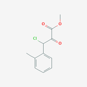molecular formula C11H11ClO3 B8647783 Methyl 3-chloro-3-(2-methylphenyl)-2-oxopropionate 
