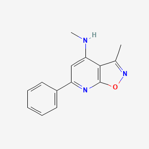 molecular formula C14H13N3O B8647809 N,3-Dimethyl-6-phenylisoxazolo[5,4-b]pyridin-4-amine CAS No. 61658-67-1