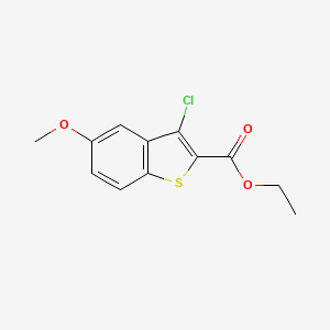 molecular formula C12H11ClO3S B8647909 Ethyl 3-chloro-5-methoxybenzo[b]thiophene-2-carboxylate 