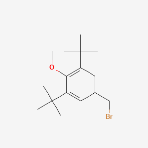 molecular formula C16H25BrO B8648092 Benzene, 5-(bromomethyl)-1,3-bis(1,1-dimethylethyl)-2-methoxy- CAS No. 93629-15-3