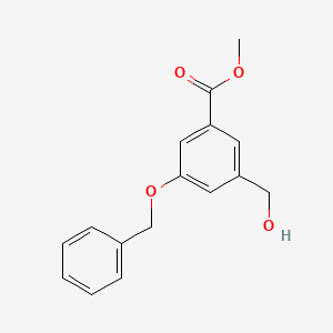 molecular formula C16H16O4 B8648627 Methyl 3-(benzyloxy)-5-(hydroxymethyl)benzoate 
