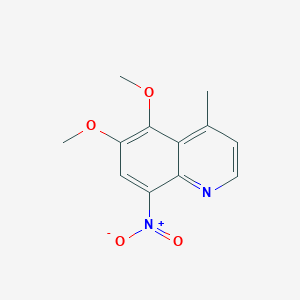 molecular formula C12H12N2O4 B8648767 4-Methyl-5,6-dimethoxy-8-nitroquinoline 