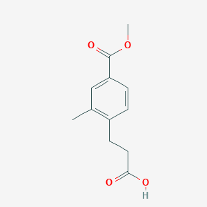 molecular formula C12H14O4 B8648770 Methyl 4-(2-carboxyethyl)-3-methylbenzoate 