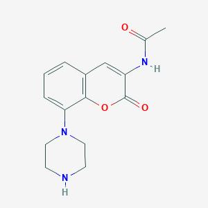N-[2-Oxo-8-(piperazin-1-yl)-2H-1-benzopyran-3-yl]acetamide