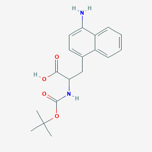 molecular formula C18H22N2O4 B8648904 3-(4-Aminonaphthalen-1-yl)-2-((tert-butoxycarbonyl)amino)propanoic acid 