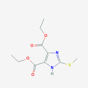 molecular formula C10H14N2O4S B8648941 Diethyl 2-(methylsulfanyl)-1H-imidazole-4,5-dicarboxylate CAS No. 117121-00-3