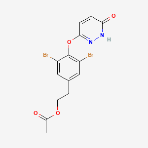 2-{3,5-Dibromo-4-[(6-oxo-1,6-dihydropyridazin-3-yl)oxy]phenyl}ethyl acetate
