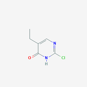 molecular formula C6H7ClN2O B8648963 2-chloro-5-ethyl-3H-pyrimidin-4-one 