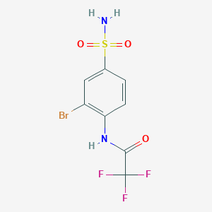 N-(2-bromo-4-sulfamoyl-phenyl)-2,2,2-trifluoro-acetamide
