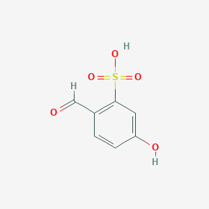 molecular formula C7H6O5S B008649 2-Formyl-5-hydroxybenzenesulfonic acid CAS No. 106086-27-5