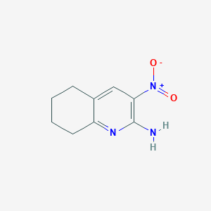 molecular formula C9H11N3O2 B8649021 3-Nitro-5,6,7,8-tetrahydroquinolin-2-amine 