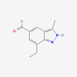 molecular formula C11H12N2O B8649041 7-Ethyl-3-methylindazole-5-carboxaldehyde 