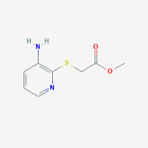 molecular formula C8H10N2O2S B8649042 3-Amino-2-(methoxycarbonyl)methylthiopyridine 