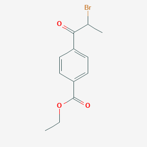 molecular formula C12H13BrO3 B8649067 Ethyl 4-(2-bromopropanoyl)benzoate CAS No. 920009-75-2