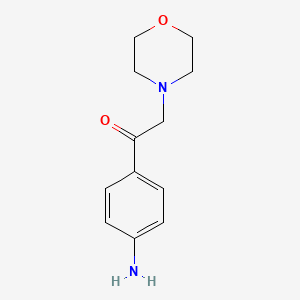 molecular formula C12H16N2O2 B8649089 1-(4-Aminophenyl)-2-morpholinylethanone 