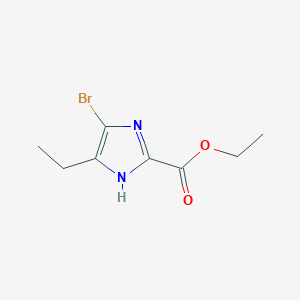 molecular formula C8H11BrN2O2 B8649114 ethyl 4-bromo-5-ethyl-1H-imidazole-2-carboxylate 