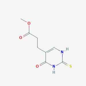 molecular formula C8H10N2O3S B8649159 Methyl 3-(4-oxo-2-thioxo-1,2,3,4-tetrahydro-5-pyrimidinyl)propanoate 
