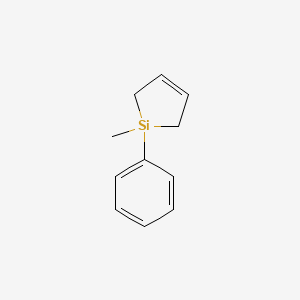 molecular formula C11H14Si B8649278 Silacyclopent-3-ene, 1-methyl-1-phenyl- CAS No. 50694-31-0