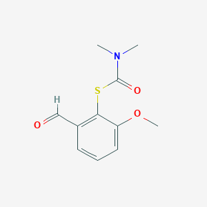 molecular formula C11H13NO3S B8649367 2-(N,N-dimethylcarbamoylthio)-3-methoxybenzaldehyde CAS No. 88791-04-2