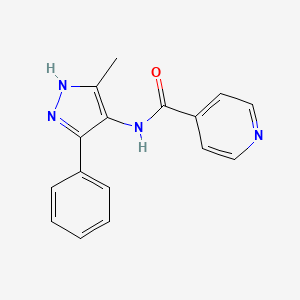 molecular formula C16H14N4O B8649438 N-(3-Methyl-5-phenyl-1H-pyrazol-4-yl)isonicotinamide CAS No. 645418-11-7