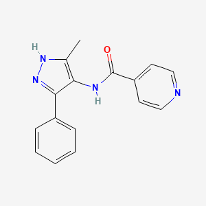 N-(3-Methyl-5-phenyl-1H-pyrazol-4-yl)isonicotinamide