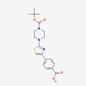 4-[2-(4-tert-Butoxycarbonylpiperazin-1-yl)thiazol-4-yl]benzoic acid