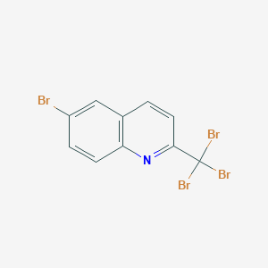 molecular formula C10H5Br4N B8649548 6-Bromo-2-(tribromomethyl)quinoline 