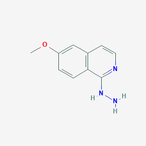 molecular formula C10H11N3O B8649551 1-Hydrazino-6-methoxyisoquinoline 
