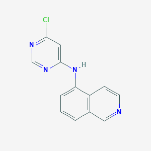 molecular formula C13H9ClN4 B8649555 N-(6-chloro-4-pyrimidinyl)-5-Isoquinolinamine 