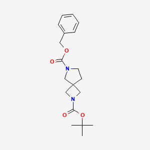 molecular formula C19H26N2O4 B8649569 6-Benzyl 2-tert-butyl 2,6-diazaspiro[3.4]octane-2,6-dicarboxylate 