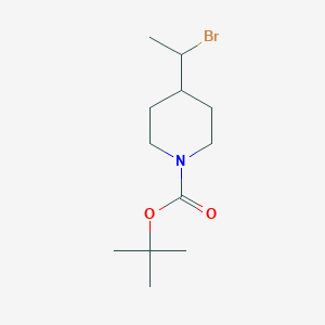 molecular formula C12H22BrNO2 B8649594 tert-Butyl 4-(1-bromoethyl)piperidine-1-carboxylate 