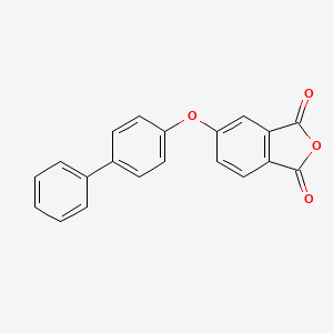 molecular formula C20H12O4 B8649615 5-([1,1'-Biphenyl]-4-yloxy)isobenzofuran-1,3-dione 