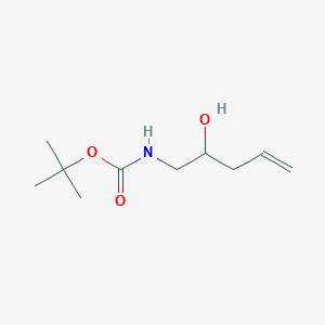 molecular formula C10H19NO3 B8649651 tert-Butyl (2-hydroxypent-4-en-1-yl)carbamate CAS No. 113525-94-3