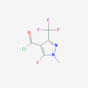 molecular formula C6H3ClF4N2O B8649659 5-Fluoro-1-methyl-3-trifluoromethyl-1H-pyrazole-4-carbonyl chloride 