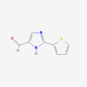 molecular formula C8H6N2OS B8649667 2-Thiophen-2-yl-1H-imidazole-4-carbaldehyde 