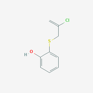 molecular formula C9H9ClOS B8649680 2-(2-Chloroallylthio)phenol 