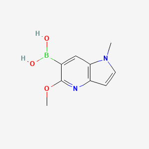 molecular formula C9H11BN2O3 B8649693 B-(5-methoxy-1-methyl-1h-pyrrolo[3,2-b]pyridin-6-yl)-boronic acid 