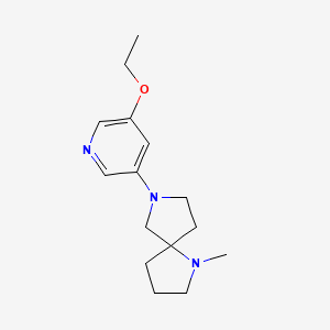 molecular formula C15H23N3O B8649709 7-(5-Ethoxypyridin-3-yl)-1-methyl-1,7-diazaspiro[4.4]nonane CAS No. 646055-68-7