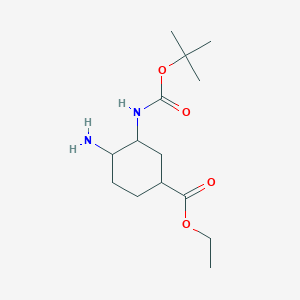 molecular formula C14H26N2O4 B8649741 (1S,3R,4S)-4-Amino-3-(Boc-amino)-cyclohexane-carboxylic acid ethyl ester 