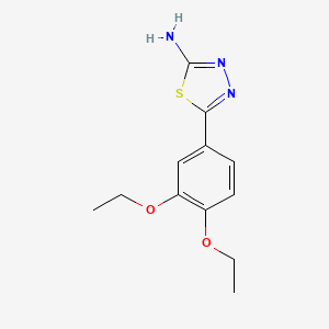 molecular formula C12H15N3O2S B8649755 5-(3,4-Diethoxyphenyl)-1,3,4-thiadiazol-2-amine 