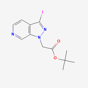 molecular formula C12H14IN3O2 B8649760 Tert-butyl 2-(3-iodo-1H-pyrazolo[3,4-c]pyridin-1-yl)acetate 