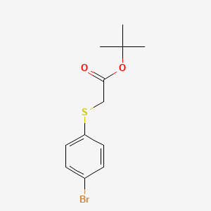 molecular formula C12H15BrO2S B8649765 t-Butyl [(4-bromophenyl)thio]acetate 