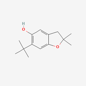 molecular formula C14H20O2 B8649778 6-tert-Butyl-2,3-dihydro-2,2-dimethyl-5-benzofuranol CAS No. 7622-93-7